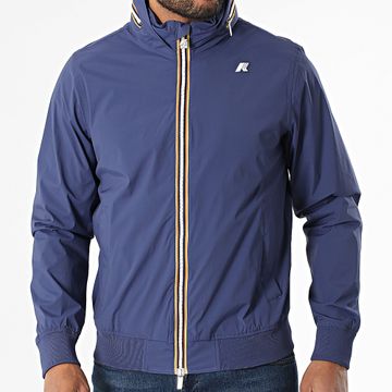 K-Way - Amaury Chaqueta azul marino con capucha y cremallera