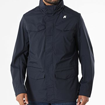 K-Way - Manuel Chaqueta azul marino con capucha y cremallera