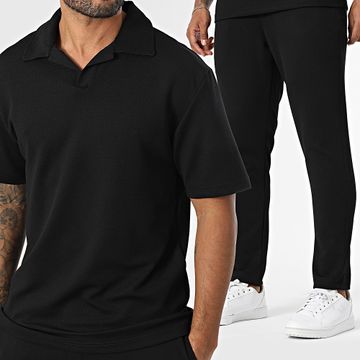 Mackten - Conjunto de polo de manga corta y pantalón 231 Negro
