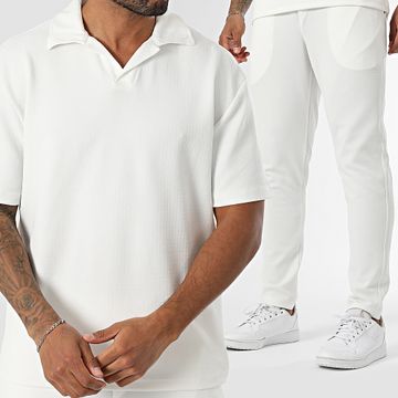 Mackten - 231 Conjunto de polo blanco y pantalón