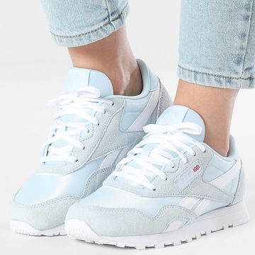 Reebok - Zapatillas Mujer CL Nylon 9673 Azul Blanco