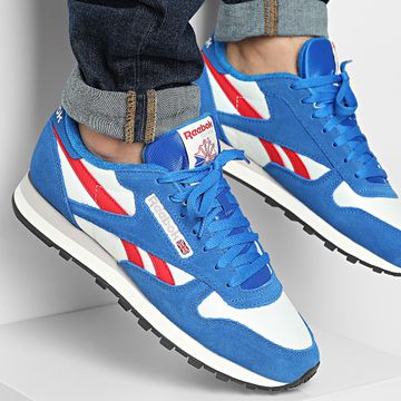 Reebok - Classic Leather Sneakers 100209519 Azul Tiza Rojo