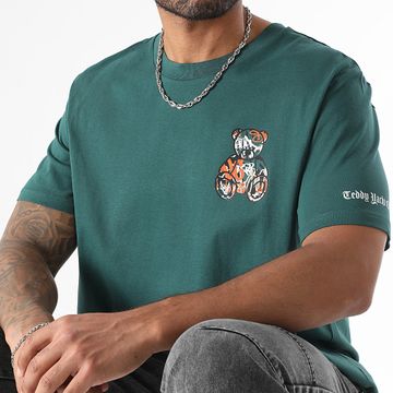 Teddy Yacht Club - Tee Shirt Oversize Large Art Series Naranja Botella Verde