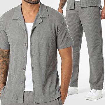 Classic Series - 430 Conjunto de camisa y pantalón de manga corta gris marengo