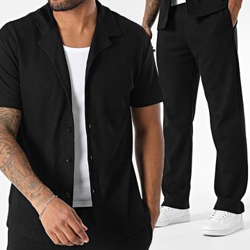 Classic Series - 430 Conjunto negro de camisa de manga corta y pantalón