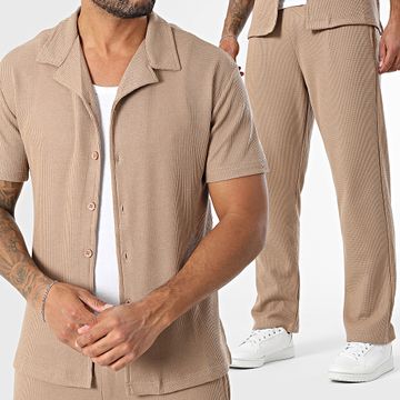 Classic Series - 430 Conjunto de camisa y pantalón de manga corta camel