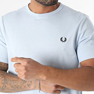 Fred Perry - M3519 Camiseta Ringer Azul Claro
