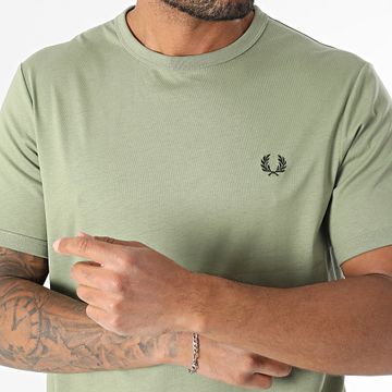 Fred Perry - M3519 Camiseta Ringer Verde caqui