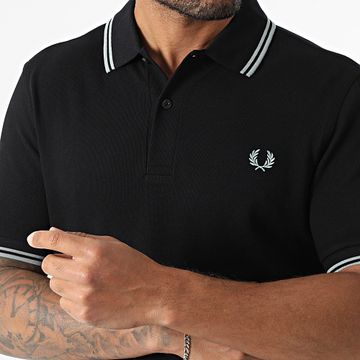 Fred Perry - Polo Manga Corta Twin Tipped MM3600 Negro