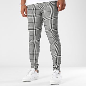 Frilivin - 652 Pantalones chinos a cuadros Gris brezo