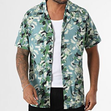 Frilivin - Camisa Manga Corta Q16 Gris Verde Negro