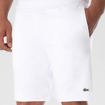 Lacoste - Pantalón corto de jogging con logotipo bordado en cocodrilo blanco
