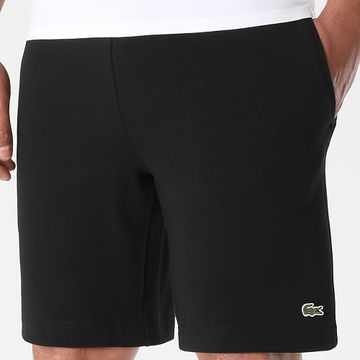 Lacoste - Pantalón Corto Logo Cocodrilo Bordado Negro