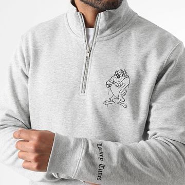 Looney Tunes - Angry Taz Sudadera con cremallera pequeña Gris brezo