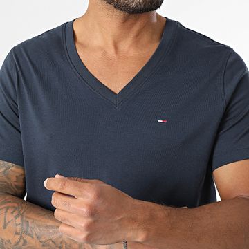 Tommy Jeans - Camiseta Original 4410 con cuello en V Azul Marino