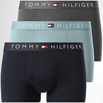 Tommy Hilfiger - Juego de 3 calzoncillos bóxer 3521 Azul marino Azul claro Gris carbón