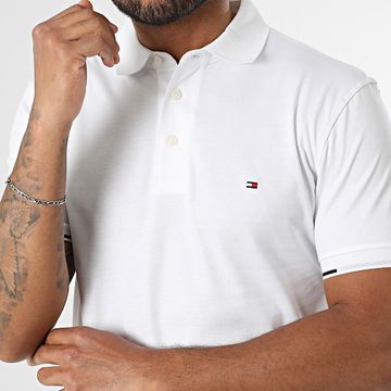 Tommy Hilfiger - Polo manga corta Slim Interlock Flagcuff 9348 Blanco