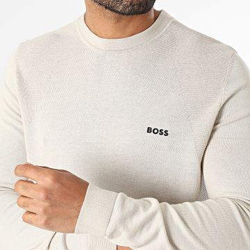BOSS - Sudadera de cuello redondo Momentum Lite 50520692 Beige