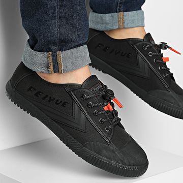 Feiyue - Baskets Low 1920 Negro Naranja Vidrio Volcánico