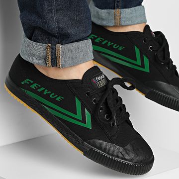 Feiyue - Baskets Low 1920 Negro Verde