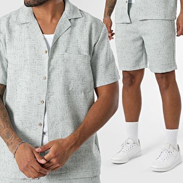 Frilivin - Camisa de manga corta y pantalón corto 170 Verde