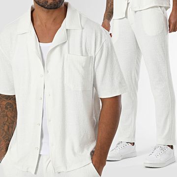 Classic Series - Conjunto de camisa de manga corta y pantalón 309 Beige claro