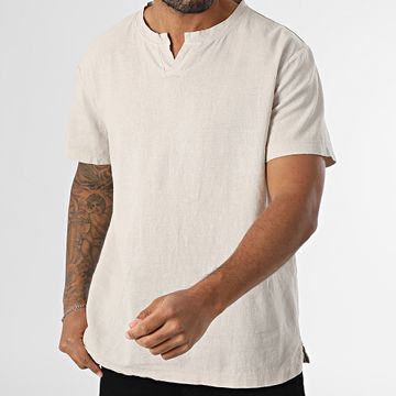 KZR - Camiseta cuello pico 055 Beige
