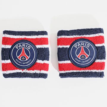 PSG - Set De 2 Muñequeras De Esponja P24117 Azul Marino Rojo Blanco