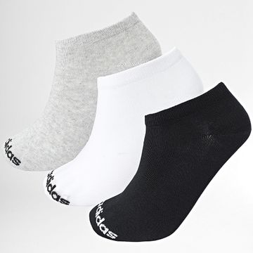 Adidas Performance - Lote de 3 Pares de Calcetines Bajos de Lino IC1300 Negro Blanco Gris