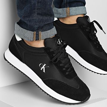 Calvin Klein - Retro Runner Lace Up NY-Su 1325 Zapatillas Negro Blanco Brillante