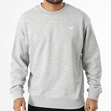 New Balance - Sudadera con cuello redondo MT41507 Gris jaspeado
