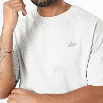 New Balance - Camiseta relaxed fit MT41533 Gris jaspeado