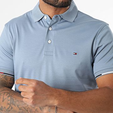 Tommy Hilfiger - Polo Manga Corta Slim Interlock Flagcuff 9348 Azul Claro