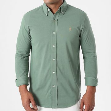 Polo Ralph Lauren - Camisa Oxford Manga Larga Verde