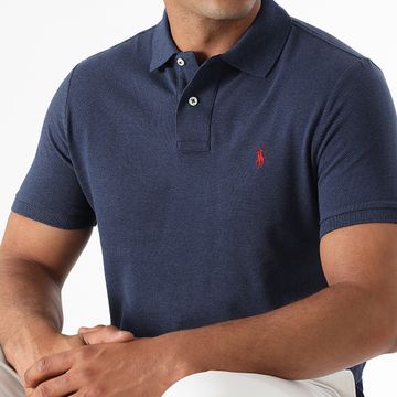 Polo Ralph Lauren - Polo personalizado manga corta Original Player Azul marino brezo