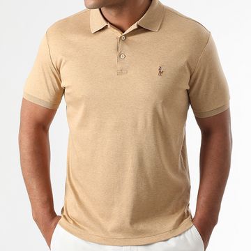 Polo Ralph Lauren - Polo personalizado de manga corta Slim Original Player Camel Chiné