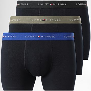 Tommy Hilfiger - Set De 3 Boxers 2765 Azul Marino Verde Caqui Negro Azul Real