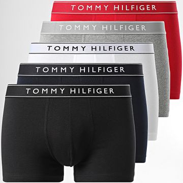 Tommy Hilfiger - Everyday Essentials Boxer Set De 5 3679 Negro Gris Heather Blanco Azul Marino Rojo