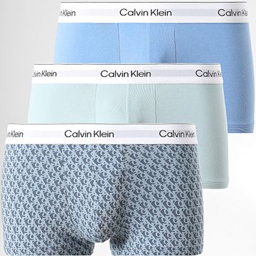 Calvin Klein - Juego de 3 bóxers bajos 4389 Azul claro Verde