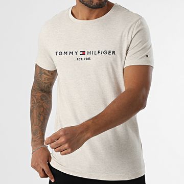 Tommy Hilfiger - Slim Tee Shirt Logo 1797 Beige Chiné