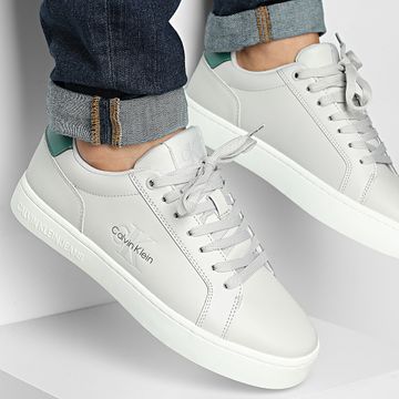 Calvin Klein - Suelas Classic Cupsole Mono Piel 1369 Oyster Mushroom Wild Green