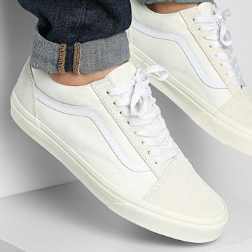 Vans - Zapatillas Old Skool D5NWHT1 Mono Checkerboard Blanco