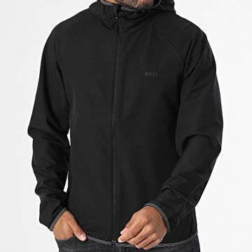 BOSS - Chaqueta con cremallera y capucha Commuter 50542451 Negro