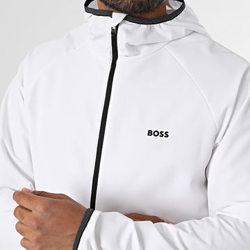 BOSS - Chaqueta con cremallera y capucha Commuter 50542451 Blanco