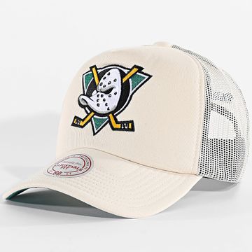Mitchell and Ness - Anaheim Ducks HT8615 Beige Trucker Cap
