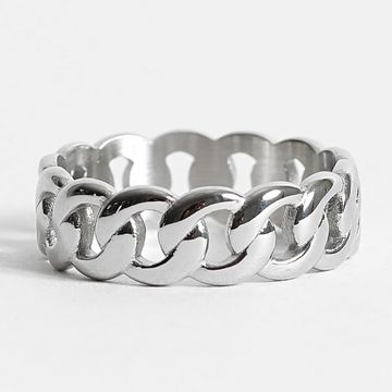 Make It Shine - Anillo eslabón cubano Plata