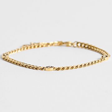 Make It Shine - Pulsera de eslabones cubanos Signature Gold