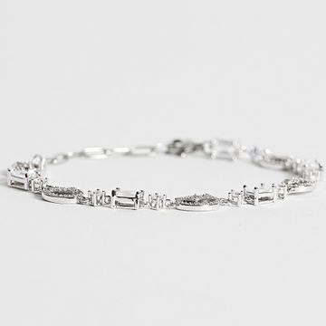 Make It Shine - Pulsera de strass plateada Iced Signature