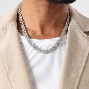 Make It Shine - Collar Prong Link Signature Strass Plata