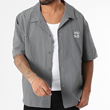HUGO - Camisa Chaffle de manga corta 50540111 Gris